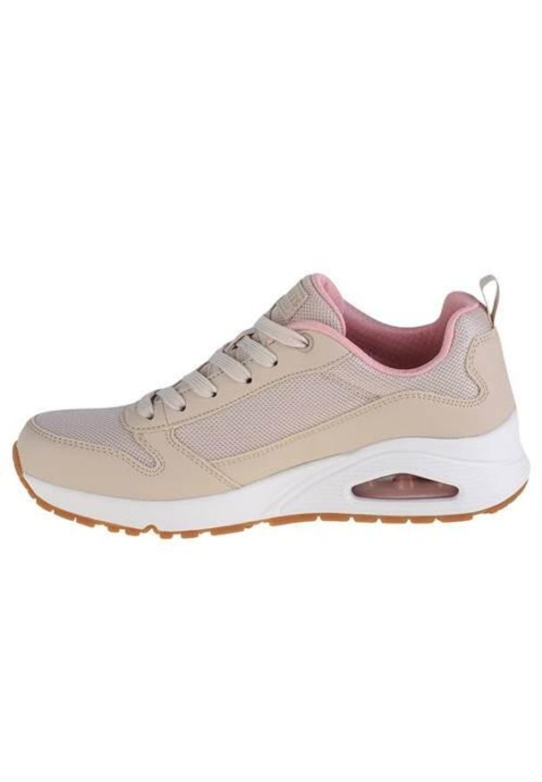 skechers - Buty do chodzenia damskie Skechers Uno Inside Matters. Zapięcie: sznurówki. Kolor: beżowy. Materiał: guma, materiał, tkanina, syntetyk. Szerokość cholewki: normalna. Sport: turystyka piesza