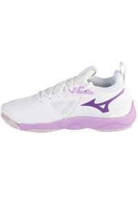 Mizuno - Buty do siatkówki damskie, Wave Momentum 3. Kolor: biały. Materiał: materiał, syntetyk. Model: Mizuno Wave. Sport: siatkówka