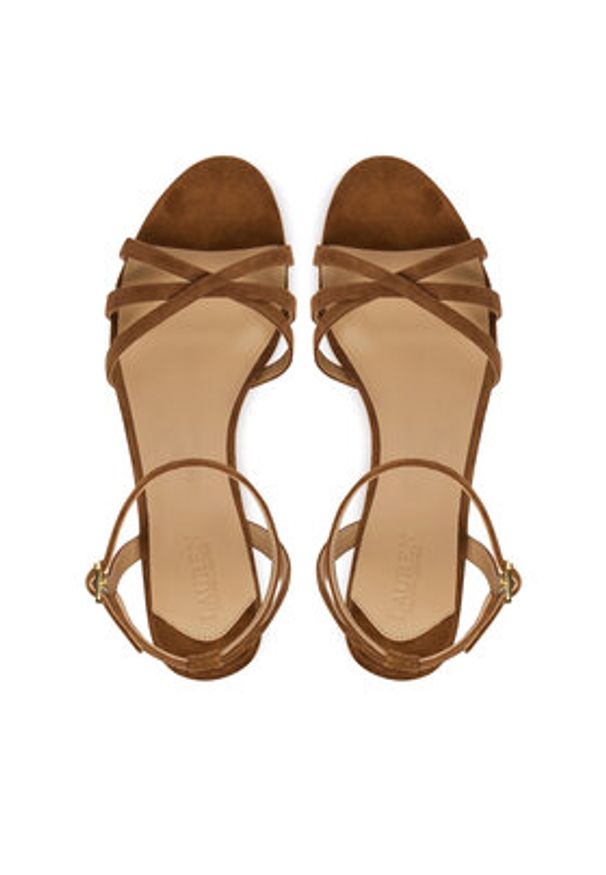 Lauren Ralph Lauren - LAUREN RALPH LAUREN Sandały 802P06395009 Brązowy. Kolor: brązowy. Materiał: zamsz, skóra
