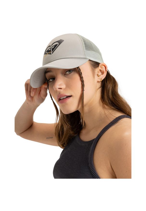 Roxy - Czapka Trucker dla Kobiety SOULROCKER Szary. Kolor: szary. Materiał: poliester, materiał. Wzór: nadruk