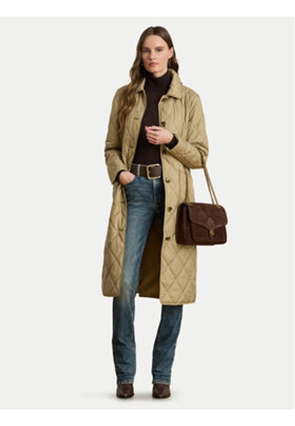 Lauren Ralph Lauren - LAUREN RALPH LAUREN Kurtka puchowa 297980103002 Beżowy Straight Fit. Kolor: beżowy. Materiał: syntetyk