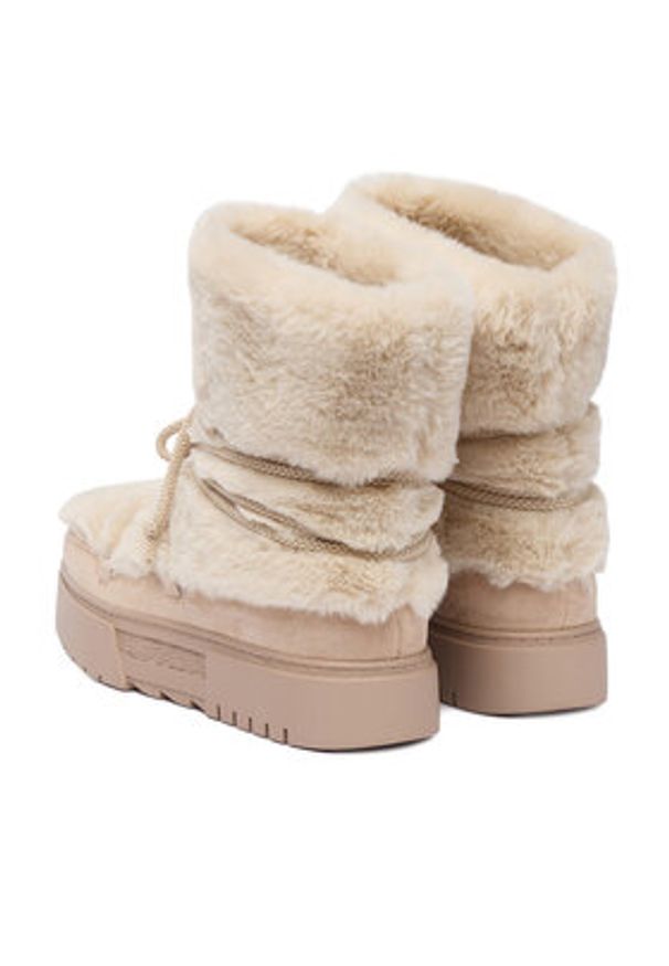 DeeZee Śniegowce HX24020-1 Beżowy. Kolor: beżowy. Materiał: materiał