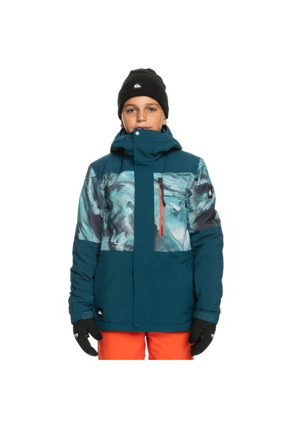 Quiksilver - Kurtka śniegowa techniczna dla Chłopcy MISSION Niebieski. Kolor: niebieski. Materiał: poliester. Sezon: zima. Sport: narciarstwo