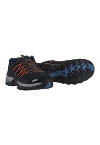 Buty trekkingowe męskie CMP Rigel Low Trekking Wp. Zapięcie: sznurówki. Kolor: czarny, brązowy, wielokolorowy. Materiał: guma, syntetyk, tkanina, materiał. Szerokość cholewki: normalna. Sport: turystyka piesza