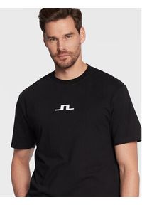 J.Lindeberg T-Shirt Darcy Printed FMJT07212 Czarny Relaxed Fit. Kolor: czarny. Materiał: bawełna #4