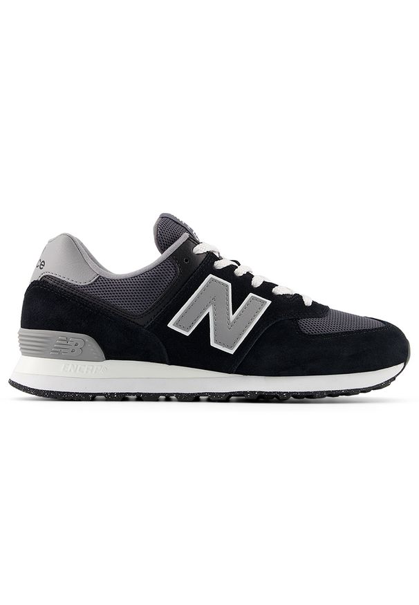 Buty unisex New Balance U574TWE – czarne. Okazja: na co dzień. Kolor: czarny. Materiał: guma, skóra, syntetyk, materiał, zamsz. Szerokość cholewki: normalna. Model: New Balance 574