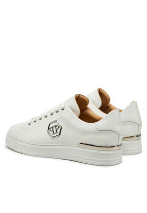Philipp Plein - PHILIPP PLEIN Sneakersy SAES USC0670 PLE010 Biały. Kolor: biały. Materiał: skóra