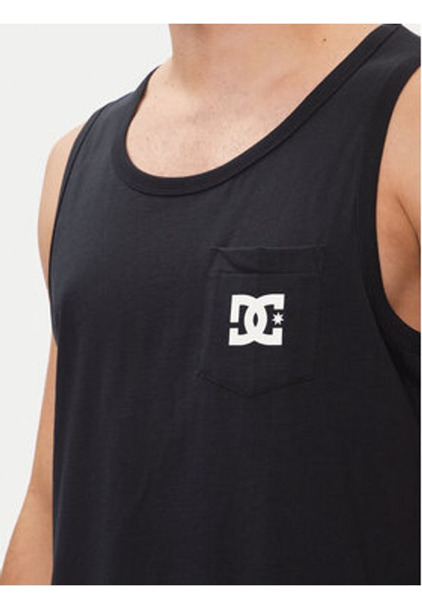 DC Tank top Star Pocket Tt ADYZT05378 Czarny Regular Fit. Kolor: czarny. Materiał: bawełna