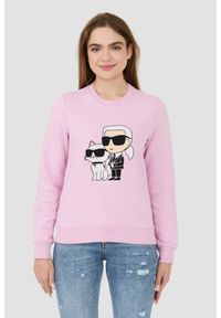 Karl Lagerfeld - KARL LAGERFELD Lawendowa bluza Ikonik 2.0 Sweatshirt. Kolor: fioletowy