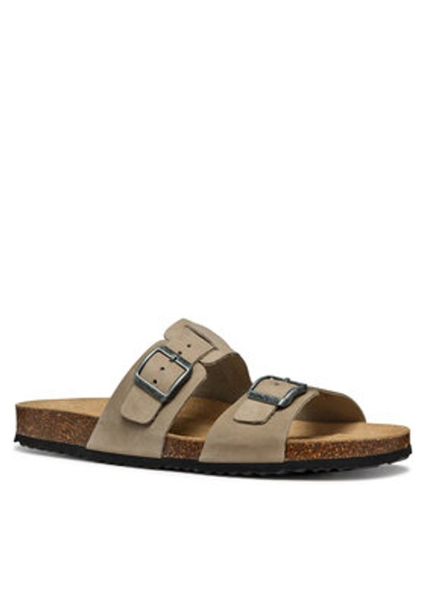 Geox Klapki U Sandal Ghita U159VB 00032 C1018 Szary. Kolor: szary. Materiał: skóra, nubuk
