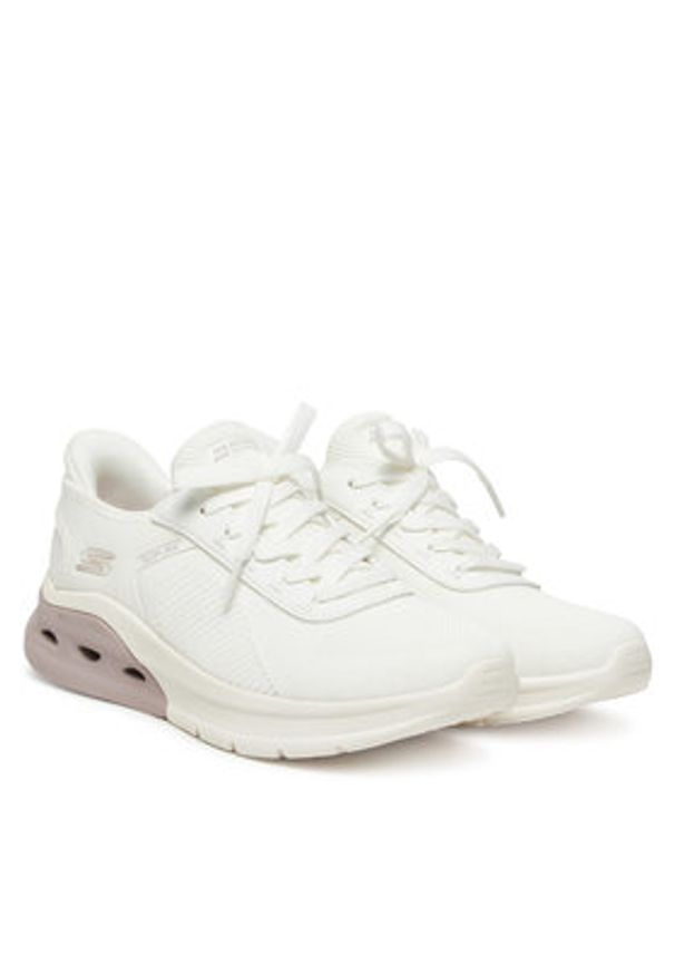 skechers - Skechers Sneakersy Bobs Arc Waves 2.0-Now It 117638/OFWT Biały. Kolor: biały. Materiał: materiał