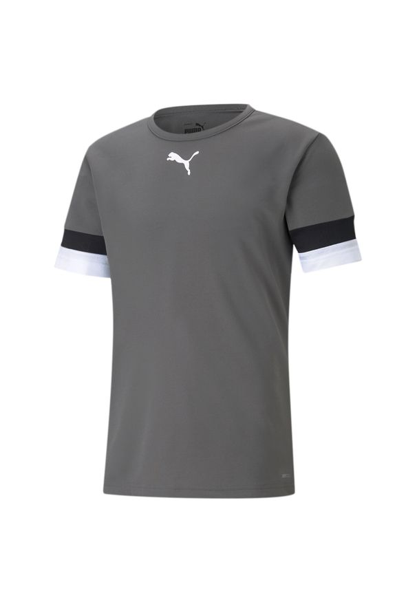 Puma - Koszulka piłkarska męska PUMA teamRISE Jersey. Kolor: biały, wielokolorowy, czarny, szary. Materiał: jersey. Sport: piłka nożna