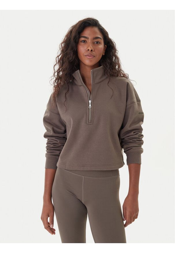 GIRLFRIEND COLLECTIVE - Girlfriend Collective Bluza Vega 2024 Beżowy Relaxed Fit. Kolor: beżowy. Materiał: syntetyk