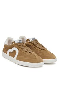Love Moschino - LOVE MOSCHINO Sneakersy JA15112G1NIG010440 Beżowy. Kolor: beżowy. Materiał: skóra #6