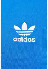 adidas Originals bluza damska kolor niebieski z aplikacją. Kolor: niebieski. Długość rękawa: raglanowy rękaw. Wzór: aplikacja #4