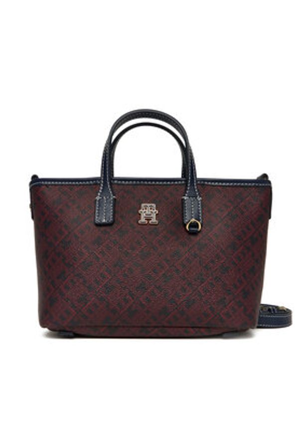 TOMMY HILFIGER - Tommy Hilfiger Torebka Th Monoplay Le Nano Tote AW0AW17717 Granatowy. Kolor: niebieski. Materiał: skórzane