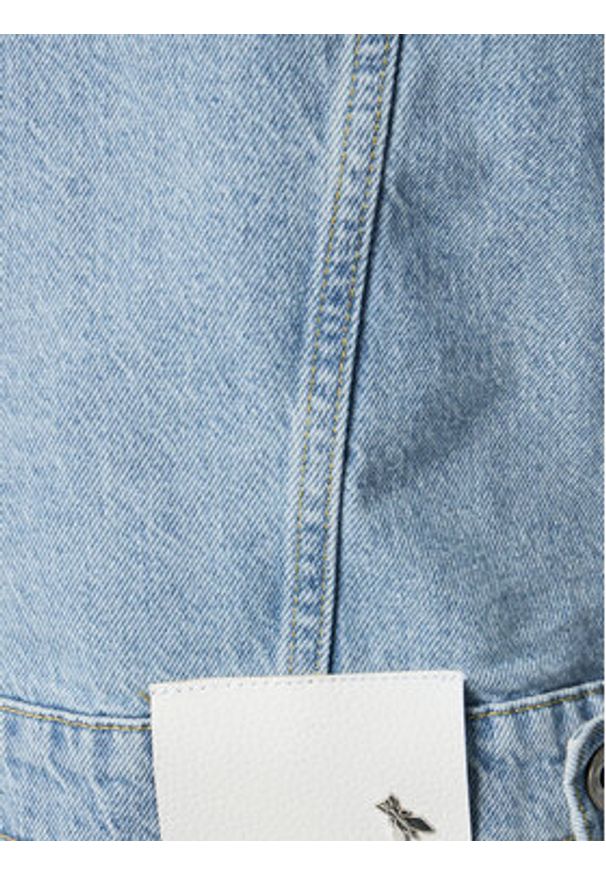Patrizia Pepe Kurtka jeansowa 8O0170/D1WZB-CA49 Niebieski Regular Fit. Kolor: niebieski. Materiał: bawełna