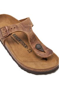 Birkenstock Japonki Gizeh Bs 0943813 Brązowy. Kolor: brązowy. Materiał: skóra, nubuk