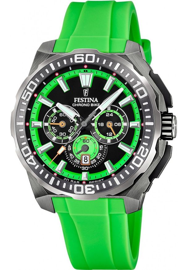 Zegarek męski Festina F20725-3 zielony. Kolor: zielony
