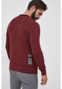 G-Star RAW - G-Star Raw Sweter bawełniany D20768.C868 męski kolor brązowy. Kolor: czerwony. Materiał: bawełna. Długość rękawa: długi rękaw. Długość: długie. Wzór: ze splotem #2