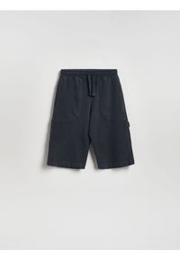 Reserved - Szorty typu bermudy - ciemnoszary. Kolor: szary. Materiał: dzianina, bawełna #1