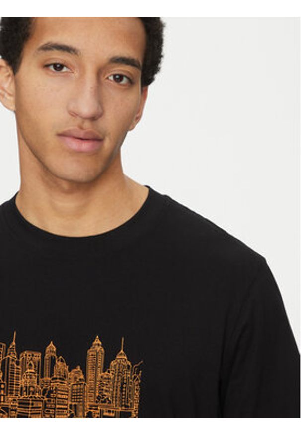 Jack & Jones - Jack&Jones T-Shirt Boston 12272981 Czarny Relaxed Fit. Kolor: czarny. Materiał: bawełna