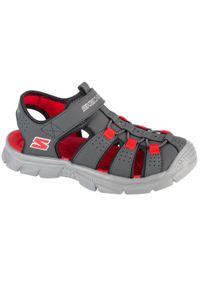 skechers - Sandały chłopięce, Relix Sandal. Kolor: szary