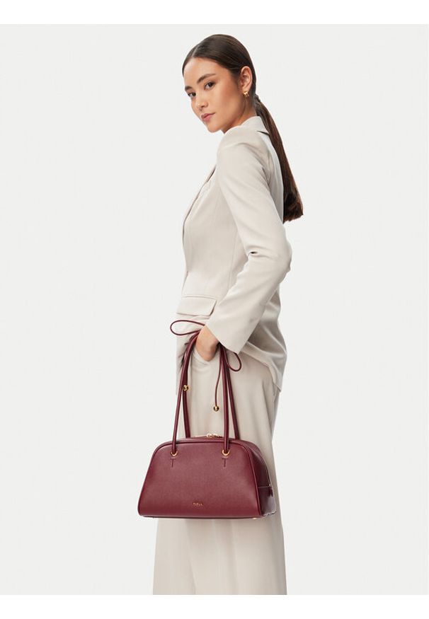 Furla Torebka Poppy M WB02109 BX4573 CN 4908S Czerwony ciemny. Kolor: czerwony. Materiał: skórzane