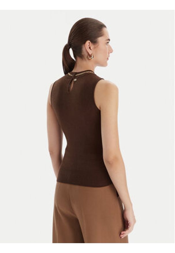 Marciano Guess Sweter 5BGR03 5782Z Brązowy Regular Fit. Kolor: brązowy. Materiał: syntetyk