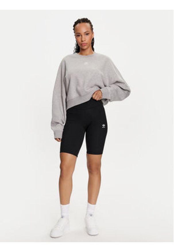 Adidas - adidas Bluza Essentials IY2545 Szary Loose Fit. Kolor: szary. Materiał: bawełna