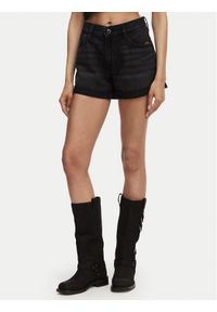 G-Star RAW - G-Star Raw Szorty jeansowe Judee D23211-D933 Czarny Boyfriend Fit. Kolor: czarny. Materiał: bawełna #1
