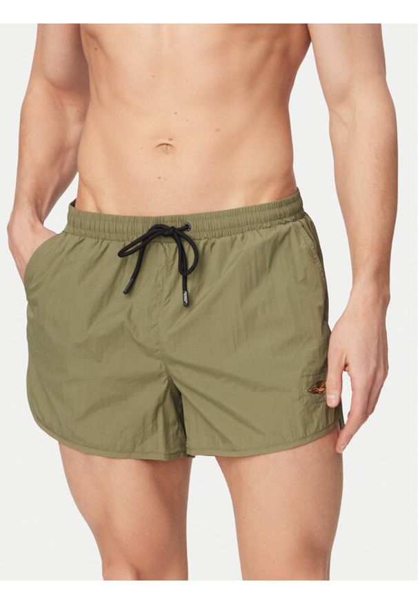 Aeronautica Militare Szorty kąpielowe 261BW0231UCT04311 Zielony Regular Fit. Kolor: zielony. Materiał: syntetyk