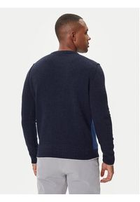 Aeronautica Militare Sweter 252MA1609UL00924 Granatowy Regular Fit. Kolor: niebieski. Materiał: wełna #4