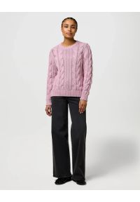 Wrangler - DAMSKI SWETER WRANGLER CABLE KNIT CREW KEEPSAKE LILAC 112370799 #3