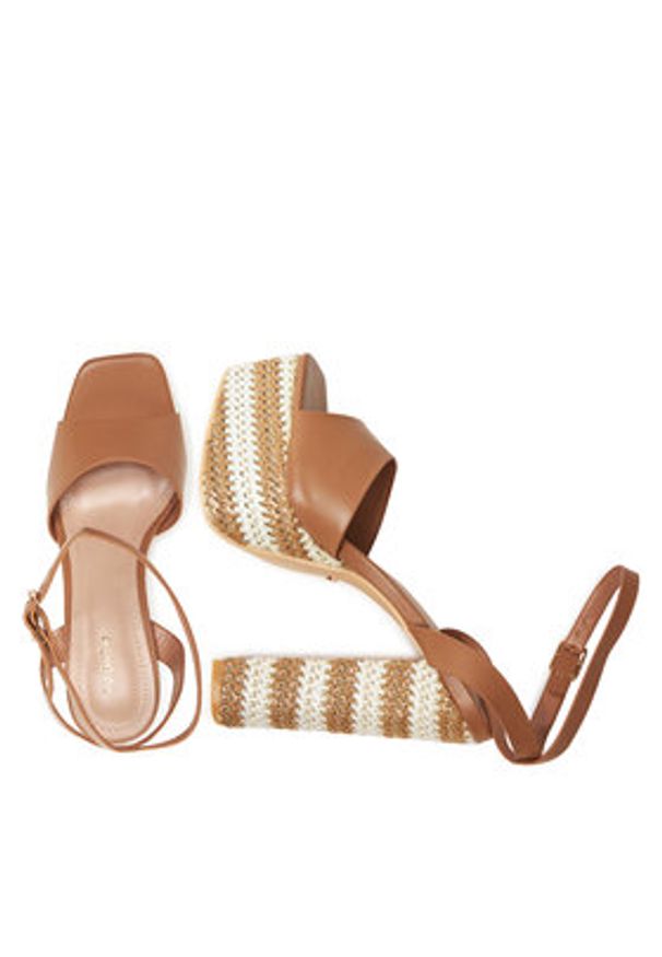 DeeZee Sandały LB9110-1 Brązowy. Kolor: brązowy. Materiał: syntetyk, materiał