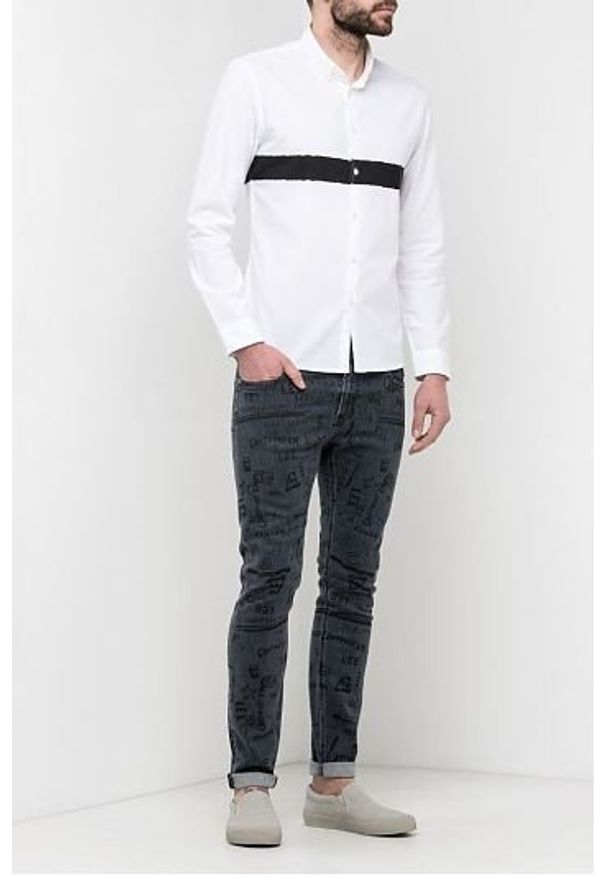 Lee - LEE SS LEESURE SHIRT MĘSKA KOSZULA MATERIAŁOWA WHITE L66GKK12 112116402. Materiał: materiał