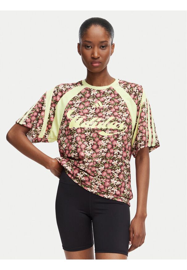 adidas T-Shirt Adidas X Farm Rio House Of Tiro KR0240 Różowy Regular Fit. Kolor: różowy. Materiał: bawełna