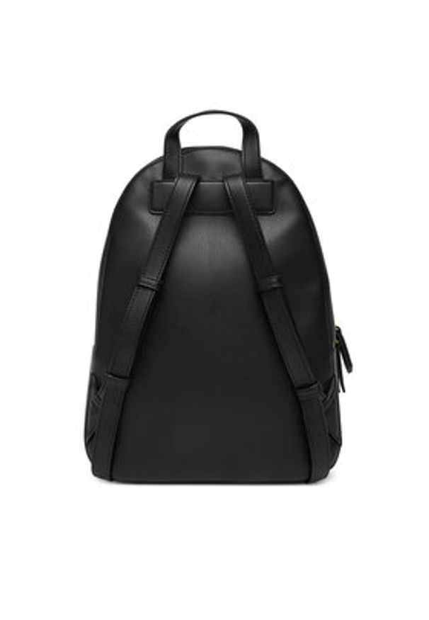 TOMMY HILFIGER - Tommy Hilfiger Plecak Th Logo Backpack AW0AW18118 Czarny. Kolor: czarny. Materiał: skóra