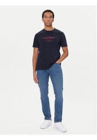 TOMMY HILFIGER - Tommy Hilfiger T-Shirt Stack Graphic MW0MW40002 Granatowy Regular Fit. Kolor: niebieski. Materiał: bawełna #3