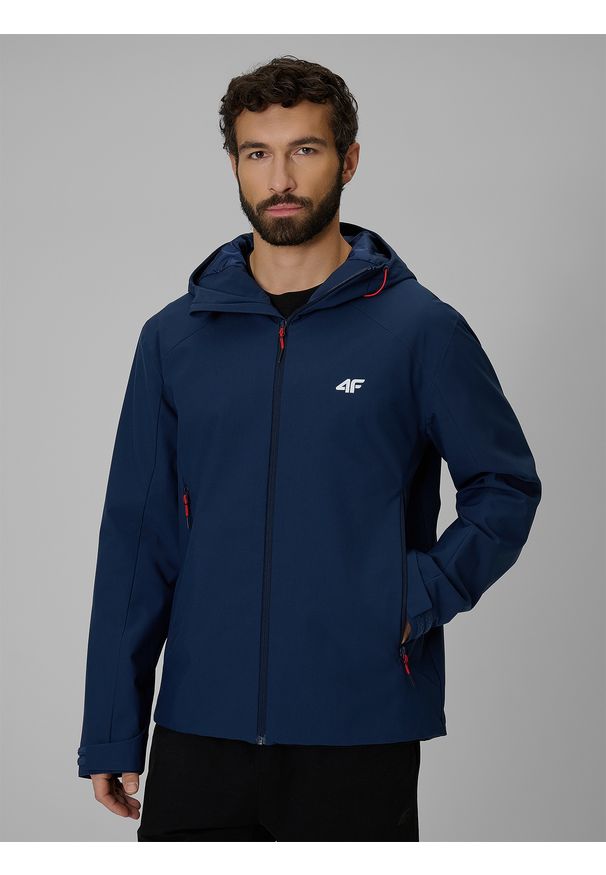 4f - 4F Kurtka przejściowa membrana 5000 męska - granatowa XL. Okazja: na spacer, na co dzień. Kolor: niebieski. Materiał: materiał. Styl: casual