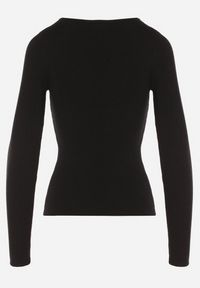 Born2be - Czarny Sweter z Wiskozą i Metaliczną Nitką Lillanova. Okazja: na co dzień. Kolor: czarny. Materiał: wiskoza. Długość rękawa: długi rękaw. Długość: długie. Styl: casual #3