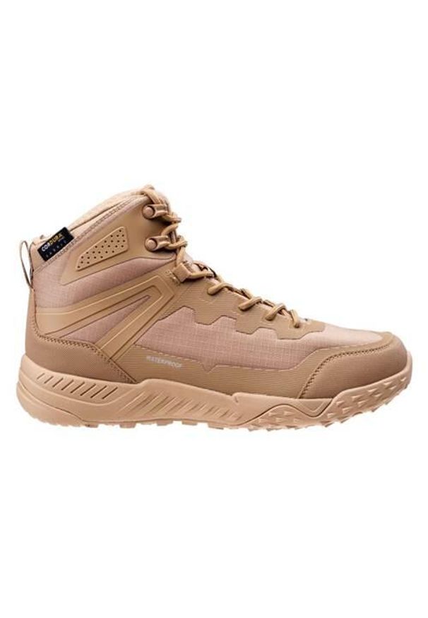 Buty do chodzenia męskie Magnum Bondsteel Mid Wp. Wysokość cholewki: za kostkę. Zapięcie: sznurówki. Kolor: brązowy. Materiał: guma, syntetyk, tkanina, materiał. Szerokość cholewki: normalna. Sport: turystyka piesza