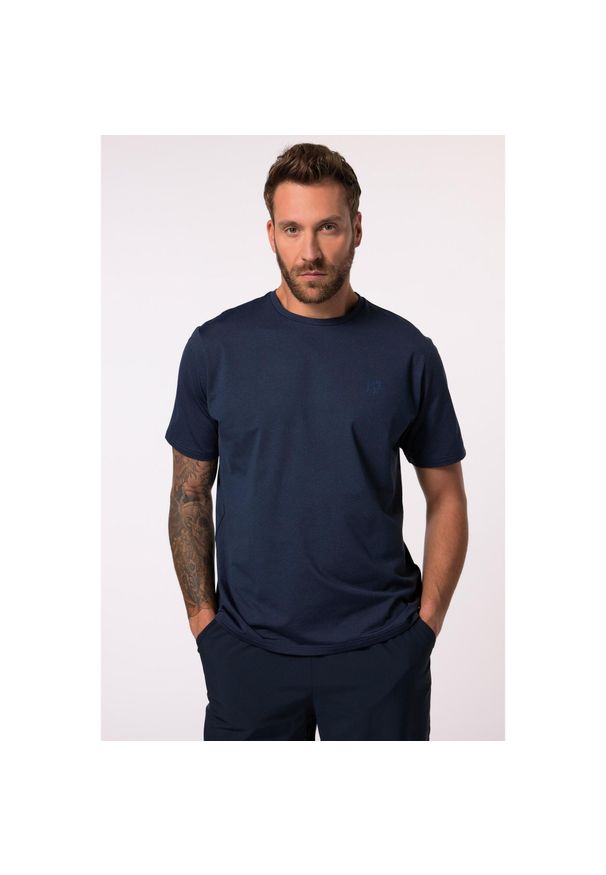 JAY-PI - Męska Funkcyjna koszulka henley FLEXNAMIC® trekking rękaw 1/2. Typ kołnierza: typu henley. Kolekcja: plus size. Kolor: niebieski. Materiał: elastan, poliester, materiał. Sport: turystyka piesza