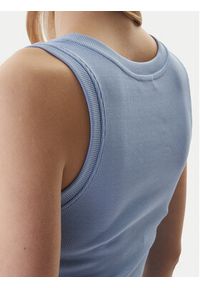 Fracomina Top FP26ST2001J40101 Błękitny Slim Fit. Kolor: niebieski. Materiał: bawełna #5