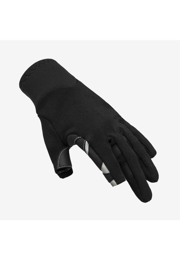 Decathlon - Rękawiczki żeglarskie Tribord Sailing 900 bez 2 palców. Kolor: szary, wielokolorowy, czarny. Materiał: materiał, neopren. Sport: żeglarstwo