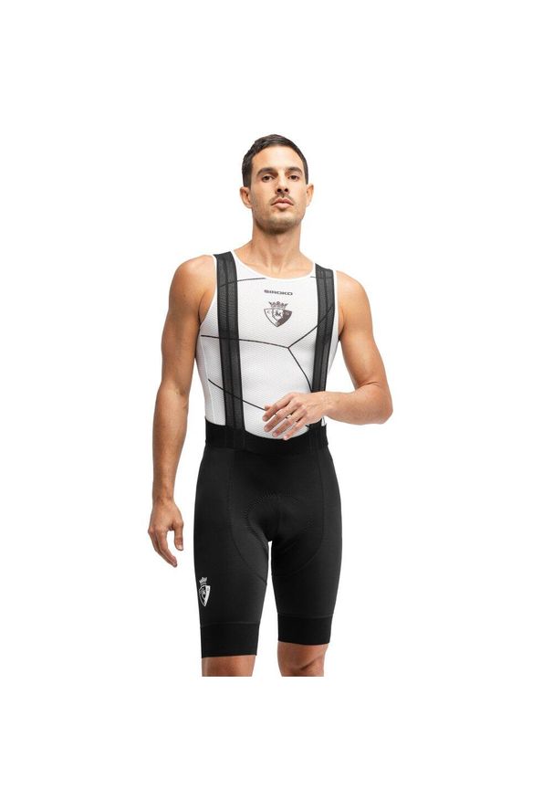 SIROKO - Męskie krótkie spodenki rowerowe Club Atlético Osasuna x Siroko Siroko OS BX. Kolor: czarny. Długość: krótkie. Sport: kolarstwo