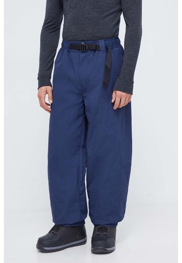 DC spodnie Primo kolor granatowy. Kolor: niebieski. Materiał: tkanina, włókno, materiał. Wzór: ze splotem. Sezon: zima