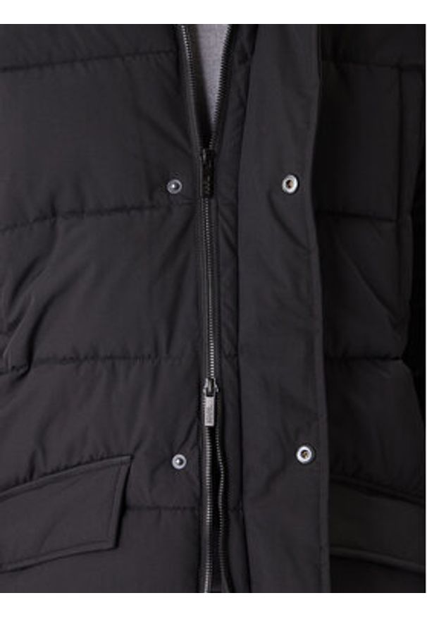 Karl Lagerfeld - KARL LAGERFELD Kurtka zimowa 505035 554586 Czarny Regular Fit. Typ kołnierza: dekolt w karo. Kolor: czarny. Materiał: syntetyk. Sezon: zima