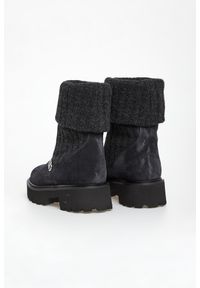 Botki damskie skóra zamszowa CESARE CASADEI. Materiał: zamsz, skóra #2