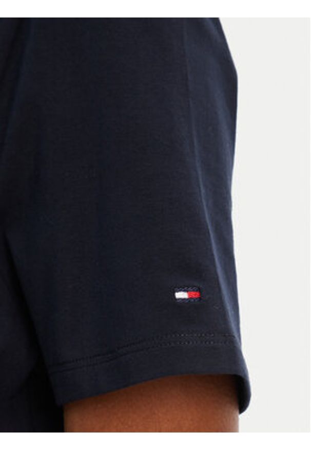TOMMY HILFIGER - Tommy Hilfiger T-Shirt 1985 WW0WW37877 Granatowy Regular Fit. Kolor: niebieski. Materiał: bawełna